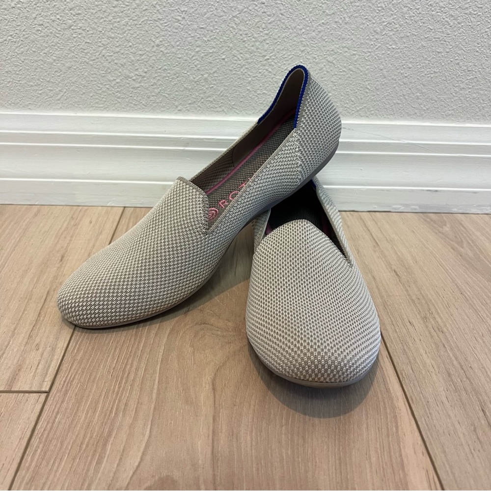 Rothy's Women's Neutral Taupe Light Grey Loafer Flats